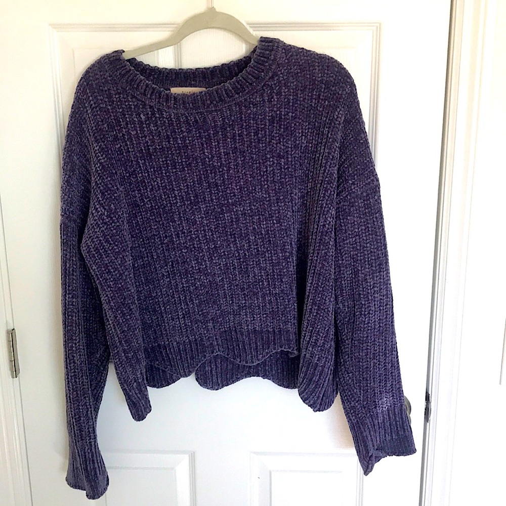 Cozy and plush purple sweater